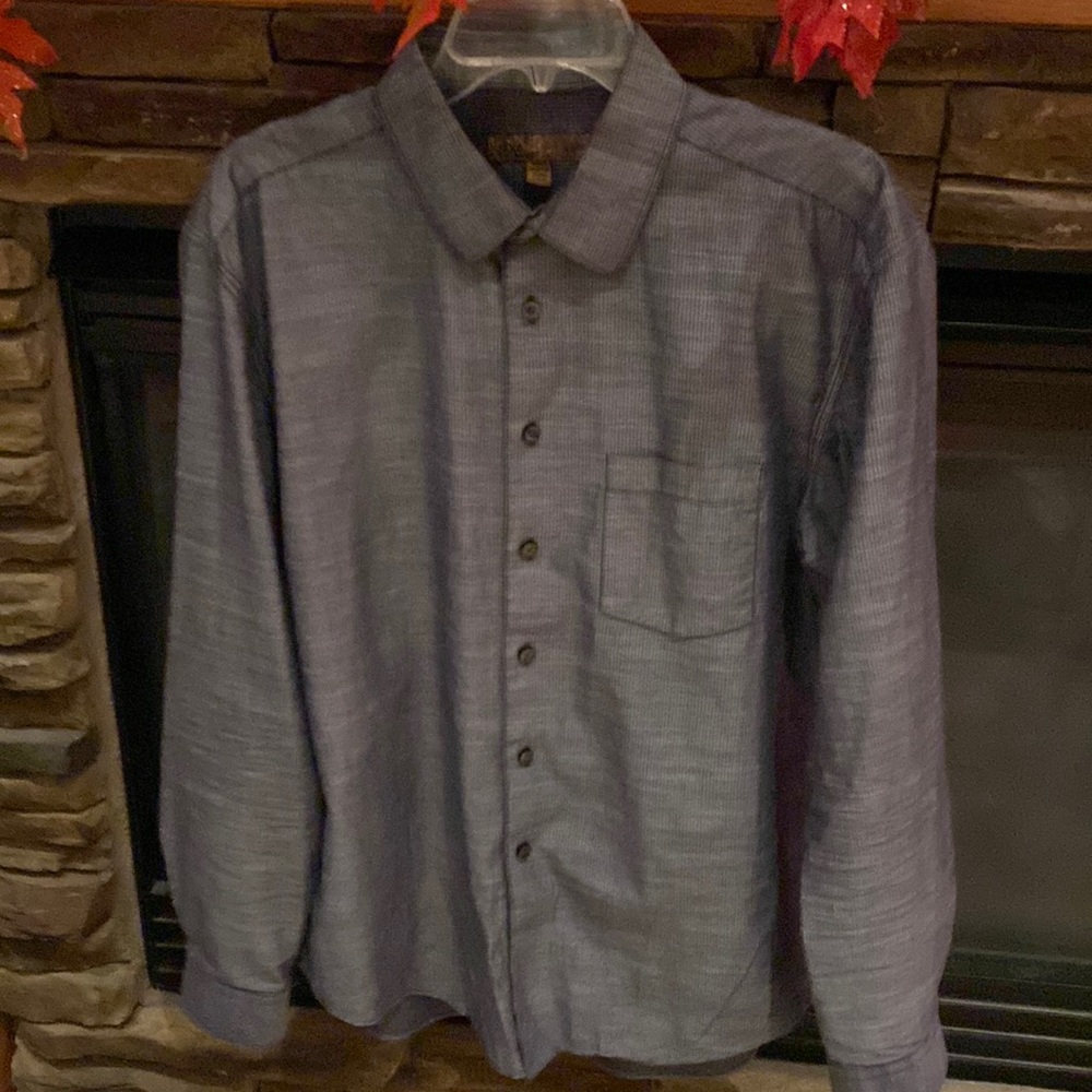 Shimmery grayish blue shirt!